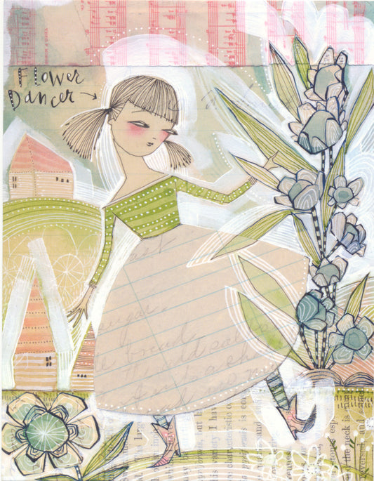Postcard of a lovely lady considering her garden, no envelope