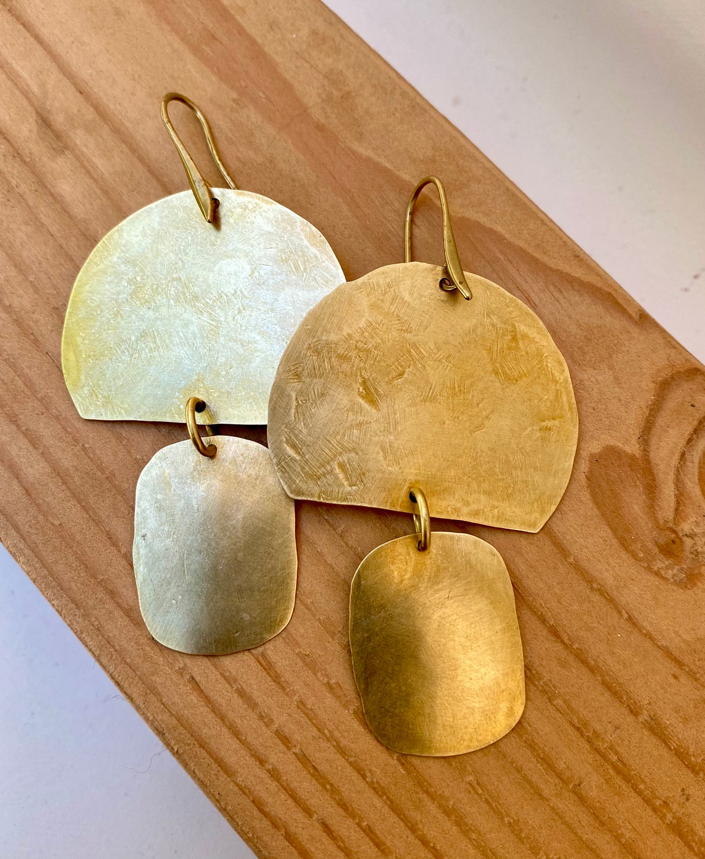 Mountain Sun, Brass earrings