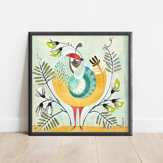 Art Print of a Modern Quail  | by Cori Dantini