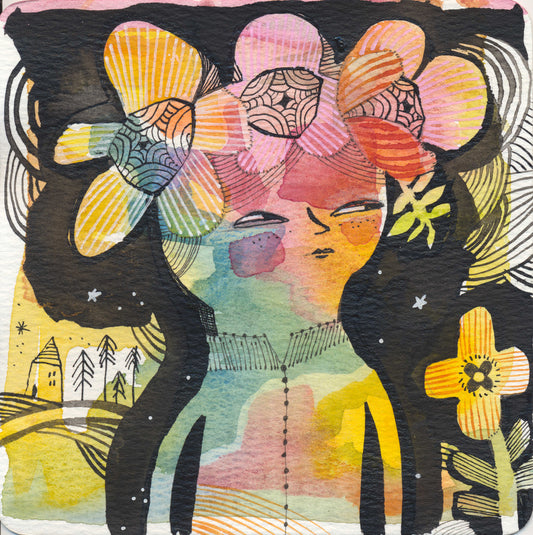 Original Watercolor painting by Cori Dantini, Always Wondering