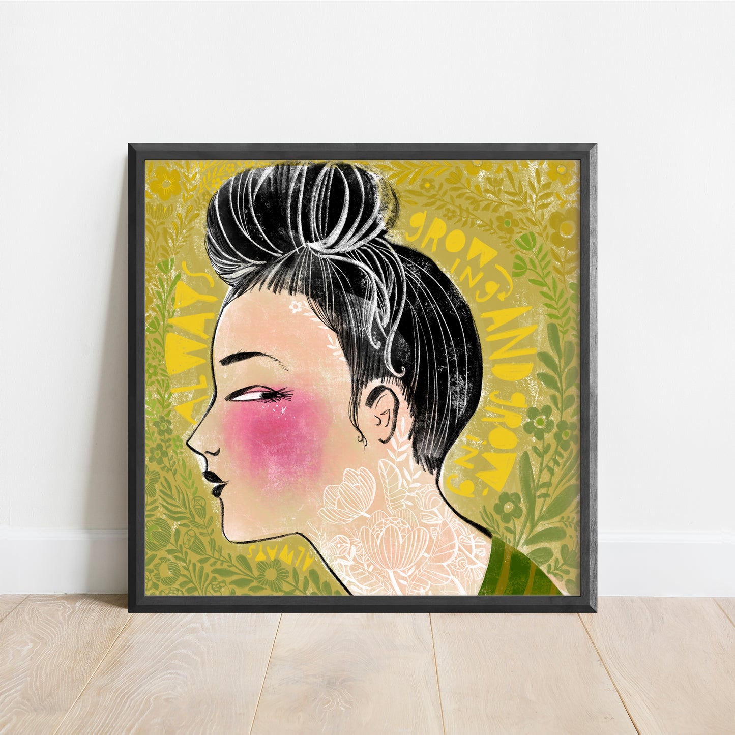 Art Print of a Woman with tattoos, by Cori Dantini