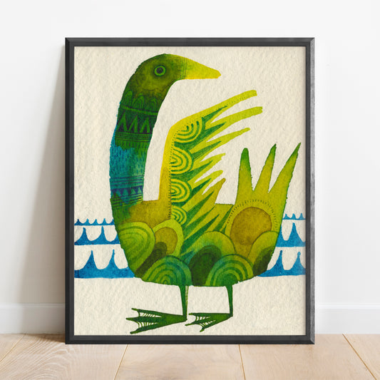 Art Print of a Bright and Bold Goose by Cori Dantini