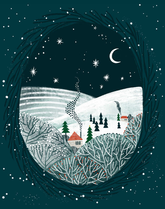 Art Print of a magical Silent night by Cori Dantini