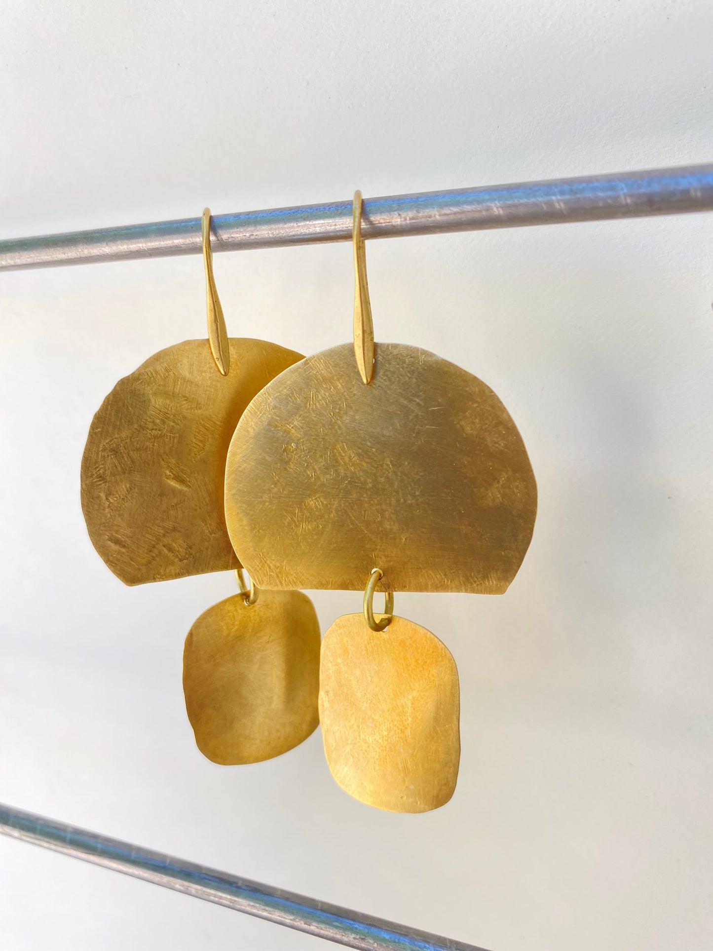 Mountain Sun, Brass earrings